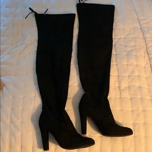 Steve Madden Black Over-The-Knee Boots